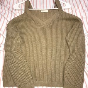 Cold shoulder sweater